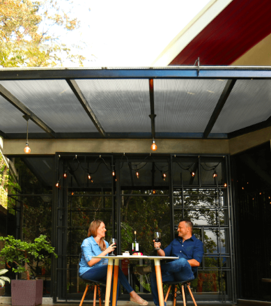 terrazas con laminas de policarbonato​