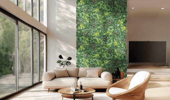 cómo combinar tablillas PVC y follajes artificiales