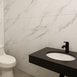 revestimiento imitación mármol baño